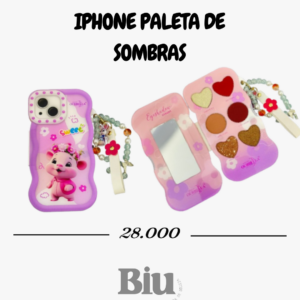 paleta de sombras iphone style lila ourbella – maquillaje viral con accesorios