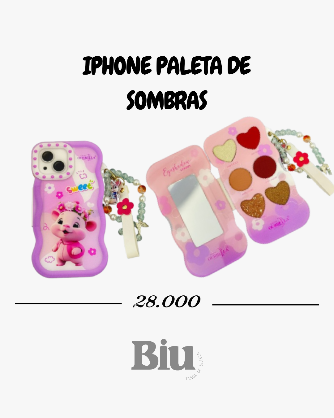 paleta de sombras iphone style lila ourbella – maquillaje viral con accesorios paleta de sombras iphone style lila ourbella – maquillaje viral con accesorios