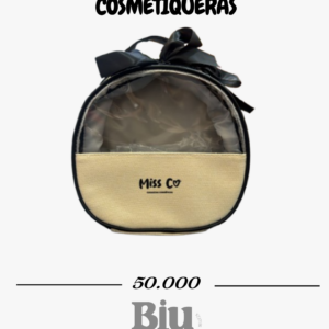 cosmetiquera de lujo miss co – organizador estructurado con moño y visor