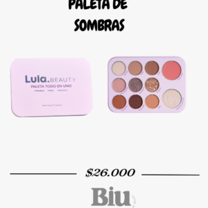 paleta todo en uno lula beauty – 9 sombras, rubor e iluminador
