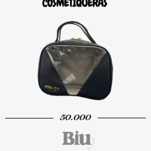 cosmetiquera de lujo miss co black gold – maletín organizador