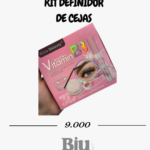 kit definidor de cejas kiss beauty vitamina b3 – jabón y gel mascara 3d