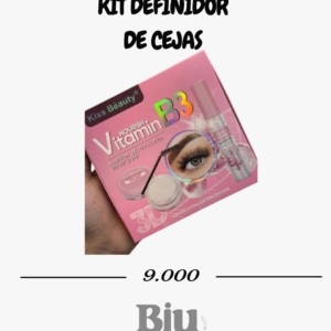 kit definidor de cejas kiss beauty vitamina b3 – jabón y gel mascara 3d