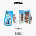 paleta de sombras blue phone design ourbella – kit de maquillaje con espejo y accesorios
