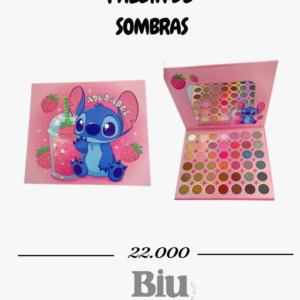 paleta de sombras stitch "adorable" disney – 42 tonos con glitter y mate