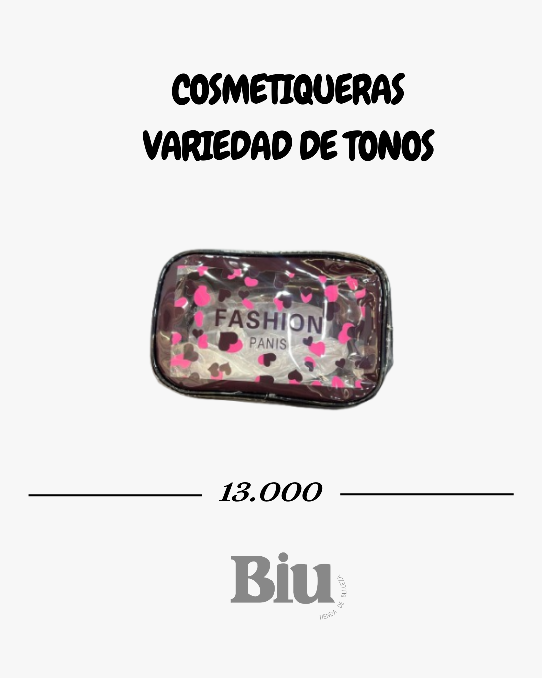 cosmetiquera fashion de corazones – organizador compacto y transparente cosmetiquera fashion de corazones – organizador compacto y transparente