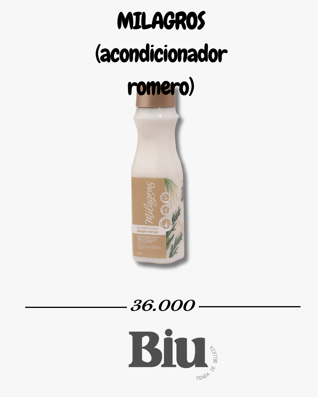 acondicionador milagros herbal de romero – desenredo, brillo y fortalecimiento acondicionador milagros herbal de romero – desenredo, brillo y fortalecimiento